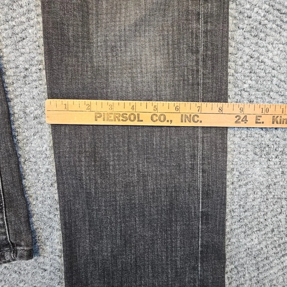 34 Heritage Courage Mens Jeans 34x30 Faded Black Mid-Rise Straight Leg Denim